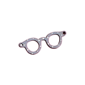 Botón gafas gris - Tulipatch