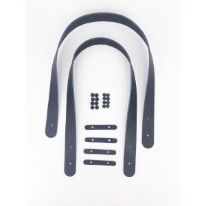 Asas para bolso de piel con refuerzos negro - Tulipatch