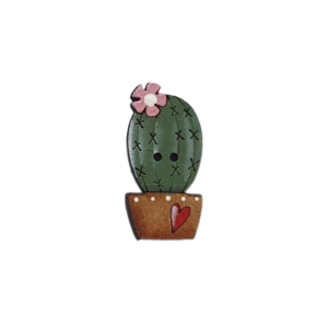 Botón de madera Cactus - Tulipatch