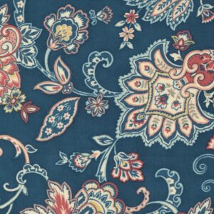 Tela Floral azul oscuro Sandalwood Moda - Tulipatch