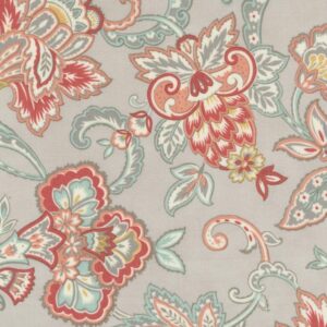 Tela Floral gris Sandalwood Moda - Tulipatch