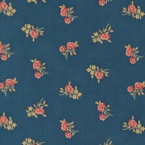 Tela Florecitas azul oscuro Sandalwood Moda. Tulipatch