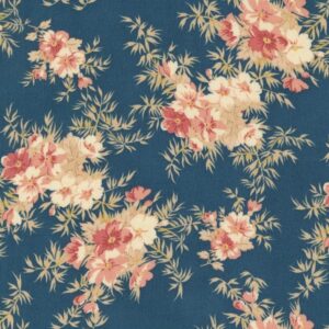 Tela Flores azul oscuro Sandalwood Moda - Tulipatch
