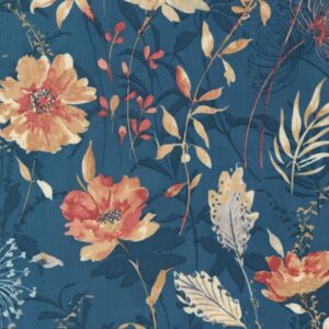 Tela Jardín azul oscuro Sandalwood Moda - Tulipatch