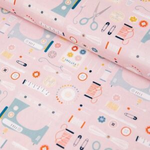 Tela Sewing rosa - Tulipatch