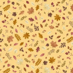 Tela Foliage Cascade Yellow Hello Autumn - Tulipatch