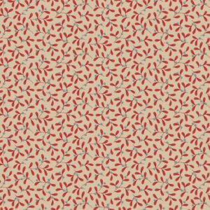 Tela Tilda Mistletoe Red Merry Little Christmas - Tulipatch