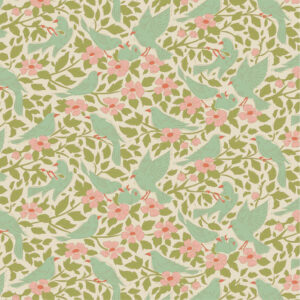Tela Tilda Ava Green Songbird - Tulipatch