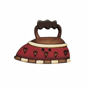 Botón de madera plancha Tulipatch