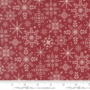 Tela Christmas Snowflake Red Gingerbread Lane - Tulipatch