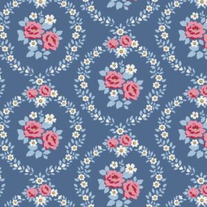 Tela Tilda Mable Blue Village Life - Tulipatch