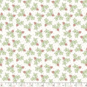 Tela Acebos Plumcute Christmas - Tulipatch